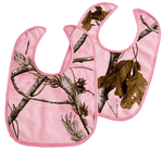 Realtree Pink Camouflage Baby Girl Bib Set