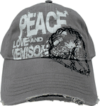 The Crush Peace Love & Venison Distressed Frayed Hat