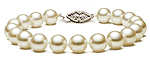 7-8mm AAA Quality Cream Japanese Akoya Cultured Pearl Bracelet
