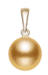 8-9mm AAA Quality Golden South Sea Pearl Pendant 14k Yellow Gold