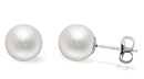 AAA Quality Japanese White Akoya Cultured Pearl Stud Earrings 