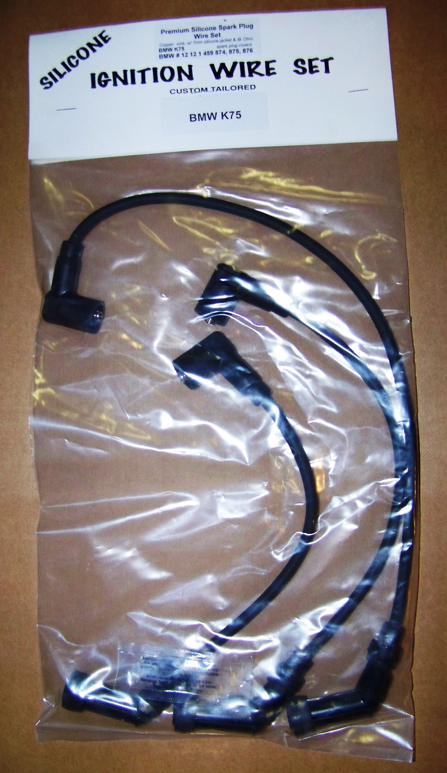 Brand New Silicone Spark Plug Wires, Set of 3, For All K75 Models