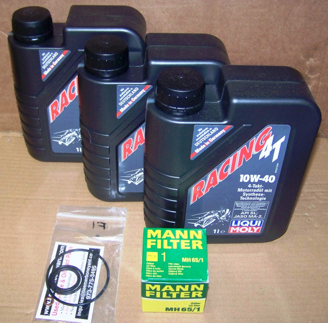 F650 Single (Fuel Injected) 10W40 Engine Oil Change Kit (Synthetic)