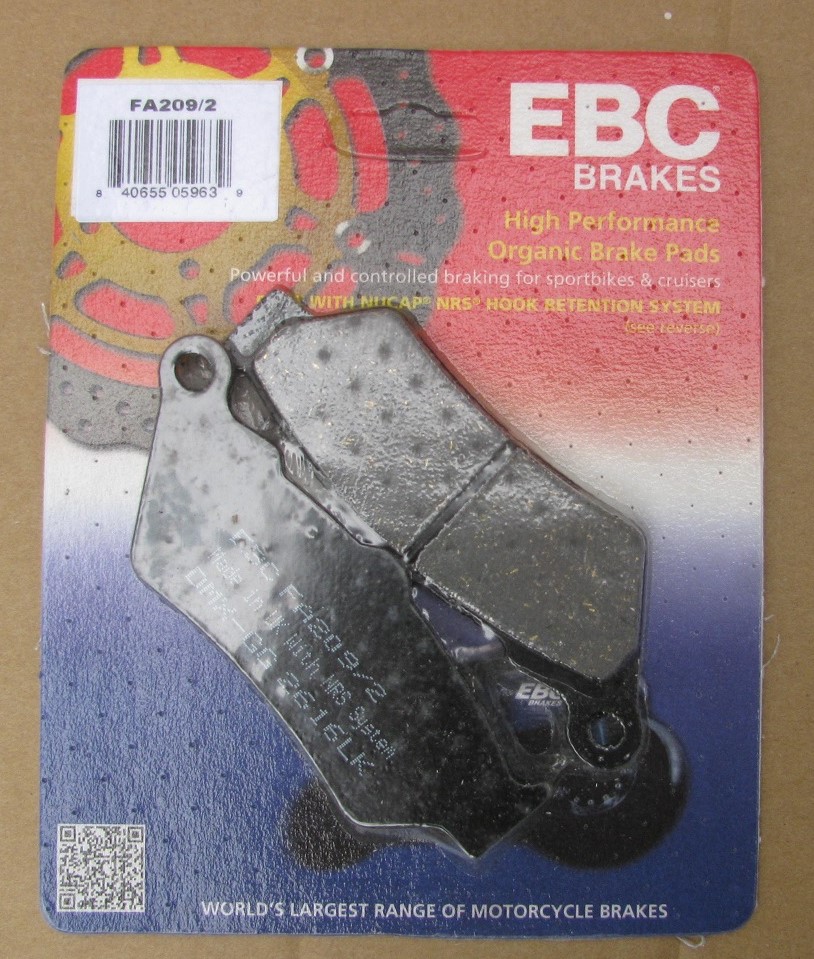 EBC FA209/2HH Sintered Rear Brake Pads – BMW R1250 GS 2019-2020, High Performance HH Compound