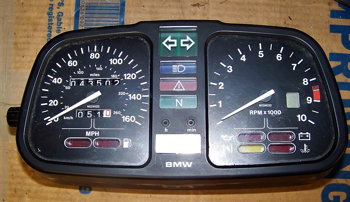 K75/ 100 (From 4/85) Non ABS Complete Instrument Cluster W/43000 Miles