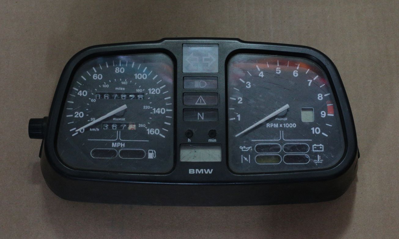 K75/ 100 (From 4/85) Non ABS Complete Instrument Cluster W/67000 Miles