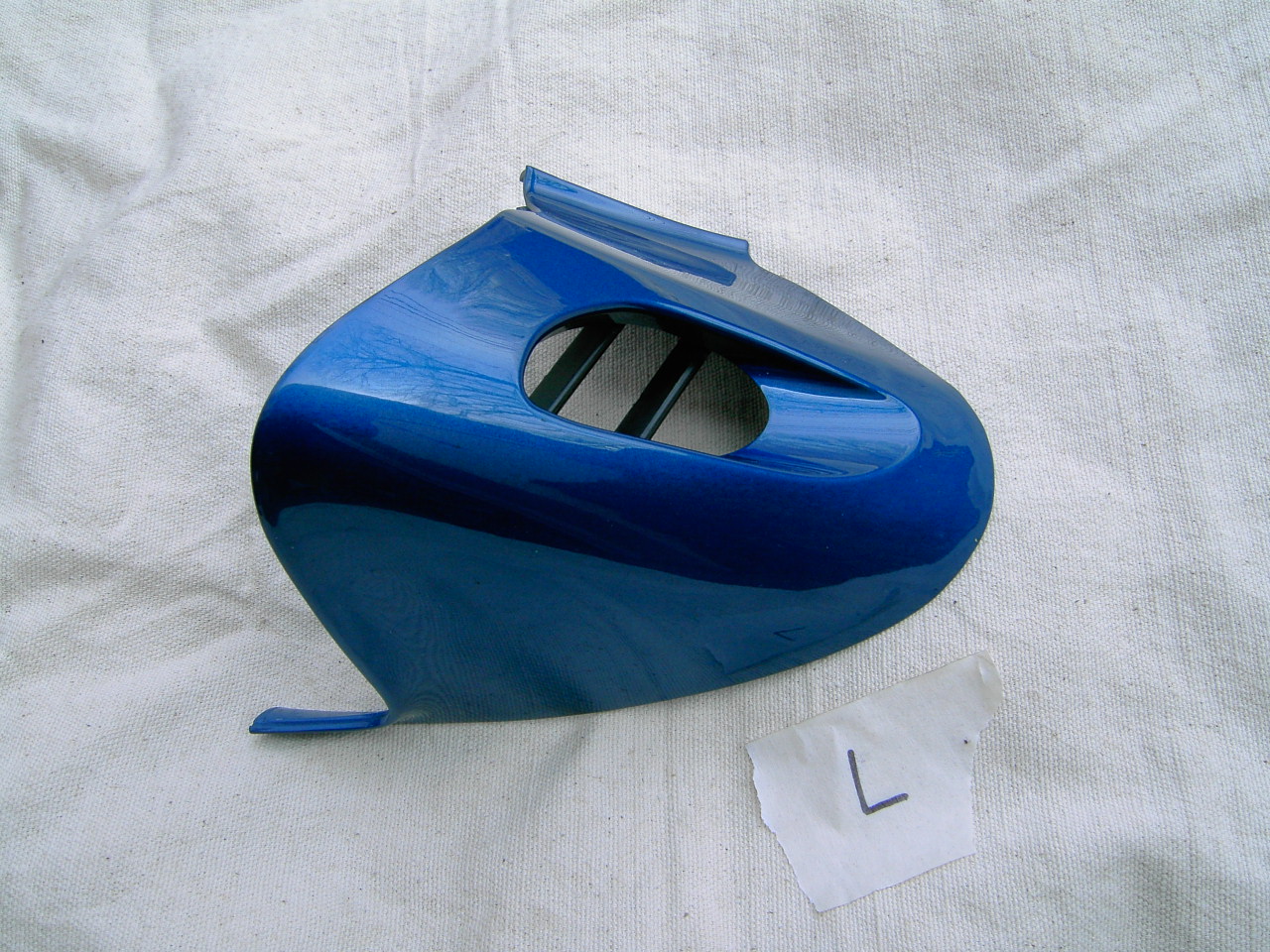 K1200LT Left Side Mirror Trim, Blue