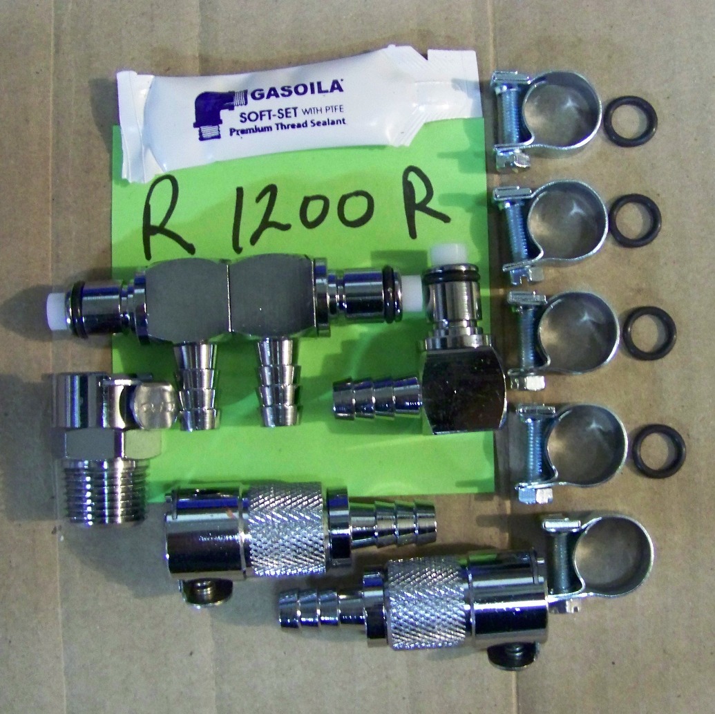 New CPC Chrome Plated Brass Fuel Line Quick Disconnect Set For All