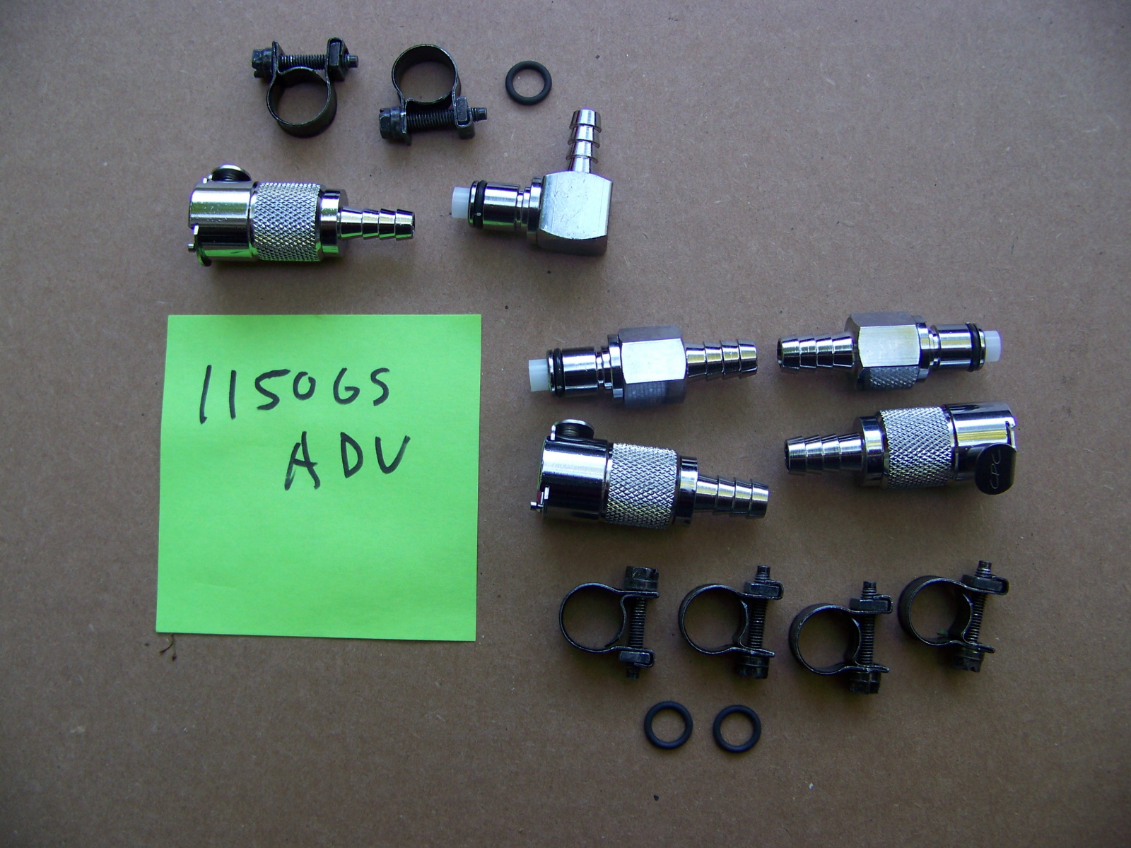 New CPC Chrome Plated Brass Fuel Line Quick Disconnect Set For R1150GS