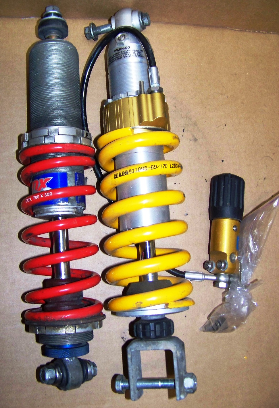 R1100GS Ohlins & Fox Shocks, Front & Rear