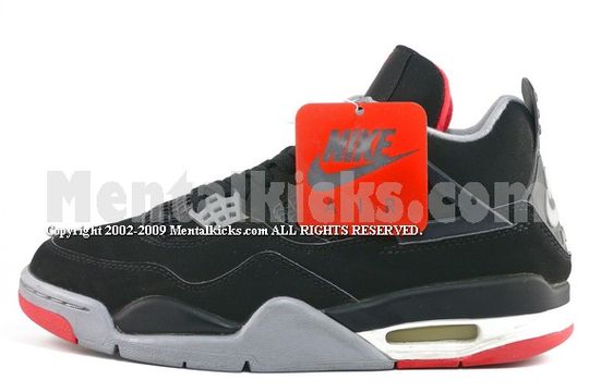 used nike air jordan 4 retro black/cement grey 1999