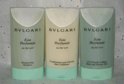 Bulgari Au The Vert Green Tea Shampoo, Conditioner and Bath & Shower Gel Set - 2.5 oz/75 ml Each