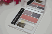 Clinique All About Shadow Duo in Rock Violet and Graphite, Soft-Pressed Powder Blusher in New Clover and High Impact Mascara in Black