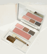 Clinique Colour Surge Eye Shadow Trio in Strawberry Fudge Duo, Slate and New Clover Blush