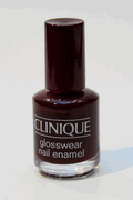 Clinique Glosswear Nail Enamel in Black Honey Velvet  - travel size
