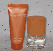 Clinique Happy Perfume Spray and Body Cream Mini Set