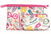 Clinique Logo Print Makeup Cosmetic Bag Set