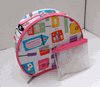 Clinique Makeup Pattern Train Case with Smaller Matching Bag