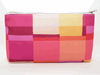 Clinique Multi-Color Square Pattern Cosmetic Makeup Bag