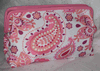 Clinique Pink Paisley and Floral Pattern Makeup Bag/Clutch