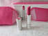 Clinique Pink with a Purpose Long Last Lipstick in Power with Pink & Makeup Bag Set - NIB - Limited Edition