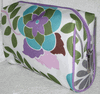 Clinique Purple, Teal, Pink and Green Floral Cosmetic Makeup Bag