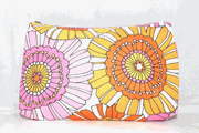 Clinique Retro Daisy Print Cosmetic Makeup Bag