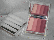 Clinique Shimmering Stripes Powder Blusher in Tuxedo Plums - Full Size - Limited Edition