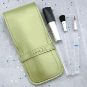 Clinique Three (3) Piece Travel Brush Set with Case