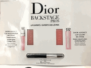 Dior BackStage Pros Lip Addict Maximizer and Lip Glow in 001 Pink with Brush - Lot of 3 sets