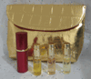 Estee Lauder Gift Set with Beautiful, Sensuous and Pleasures Parfum Sprays, Atomizer and Clutch  - no box