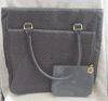 Estee Lauder Silver/Grey Faux Suede Tote Bag and Smaller Companion Bag