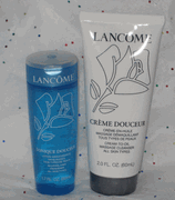 Lancome Creme Douceur Cream-To-Oil Massage Cleanser and Tonique Douceur Alcohol-Free Freshener Set