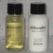 Philosophy Believe in Miracles Be Somebody Green Tea Body Lotion and Celebrate Dreams Lemon Grass Shower Gel Travel Set 