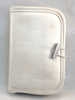 Smashbox White w/ Pearl Finish Faux Leather Brush Roll/Makeup Bag
