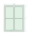 3.5" x 5" Laser &amp; Inkjet Printable Label w/Template; 4 Up