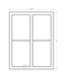3.5" x 5" Laser &amp; Inkjet Printable Label w/Template; 4 Up