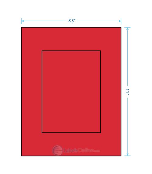 5" x 7" Laser &amp; Inkjet Printable Label w/Template; 1 Up