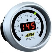 AEM 30-4400 Voltmeter Gauge (8-18V) 4-In-1 Universal
