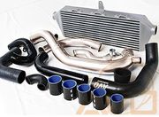 AVO avoS2X06G9GABLKT Front Mount Intercooler w/ Black Piping 06-07 Subaru WRX/STI