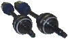 DriveShaft HY4001X2/HY4004X2 475HP Level 2.9 Axles 88-91 Honda Civic / CRX EF K-Series
