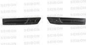Seibon FDL0910NSGTR Carbon Fiber Fender Duct Logo 09-10 Nissan Skyline R35 GT-R