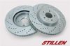 Stillen INF3000 Front Cross Drilled Brake Rotors 03-06 Infiniti FX45