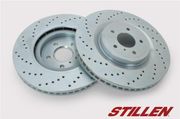 Stillen INF3000 Front Cross Drilled Brake Rotors 06-08 Nissan 350Z