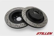 Stillen INF3501XS Rear Cross Drilled & Slotted Brake Rotors 08-10 Infiniti G37