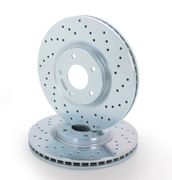 Stillen NIS2520 Front Cross Drilled Brake Rotors 07-08 Nissan Sentra