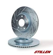 Stillen NIS3520XS Front Cross Drilled & Slotted Brake Rotors 03-05 Infiniti G35