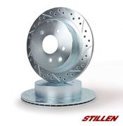 Stillen NIS3521XS Rear Cross Drilled & Slotted Brake Rotors 03-05 Nissan 350Z
