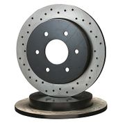 Stillen NIS6001 Rear Cross Drilled Brake Rotors 04-11 Infiniti QX56