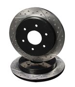 Stillen NIS6001XS Rear Cross Drilled & Slotted Brake Rotors 04-11 Nissan Titan